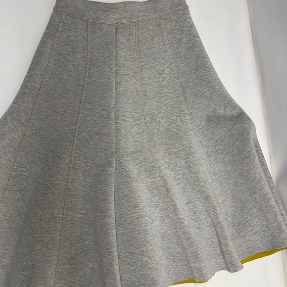 Anthropologie Maeve Gray/Yellow High A-Line Skirt - Picture 7 of 8